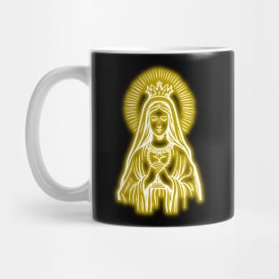 Gold Neon Blessed Virgin Mary Mug